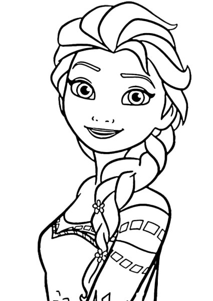 Раскраска Эльза и Анна из холодного сердца