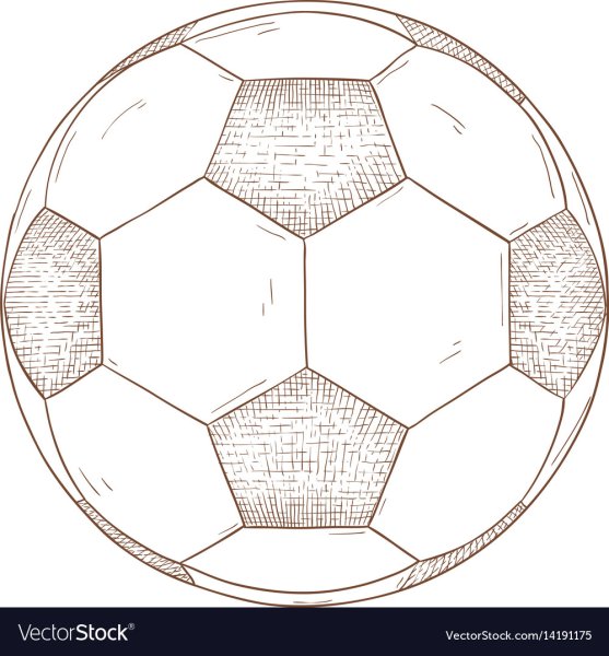 Рисование футбольный мяч