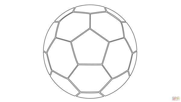Футбольный мяч раскраска