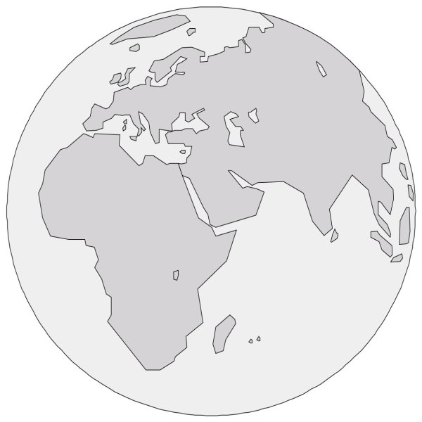 Земной шар контур