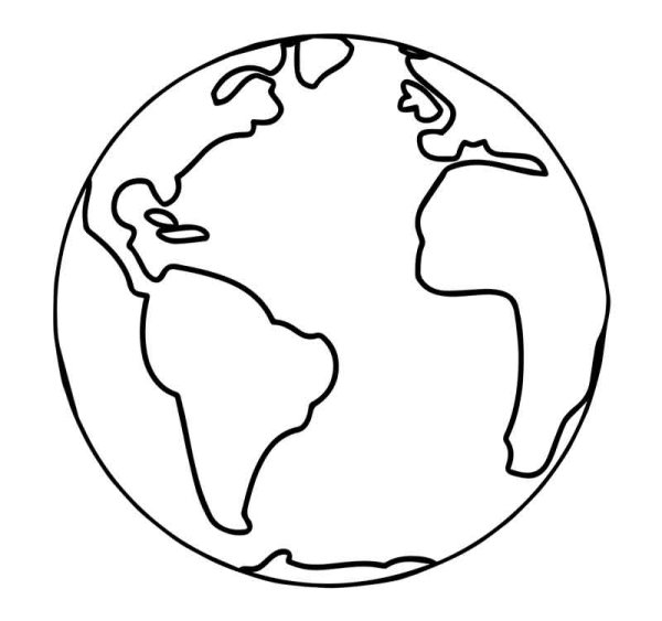 Земной шар для раскрашивания