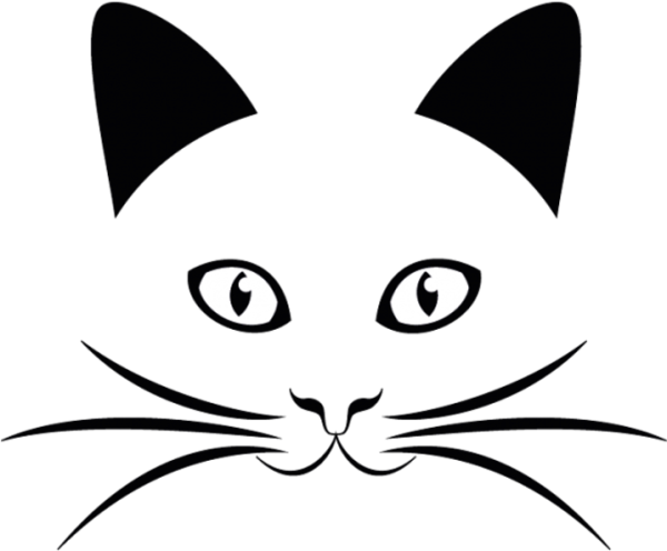 Мордочка кота трафарет