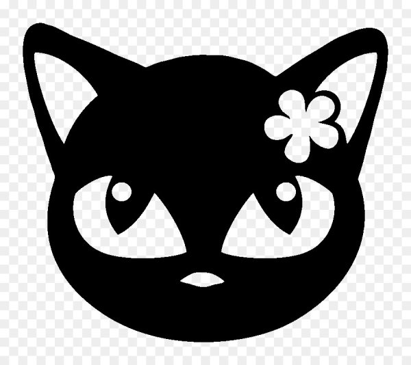 Кошачья морда силуэт