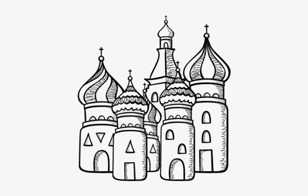 Собор Василия Блаженного раскраска