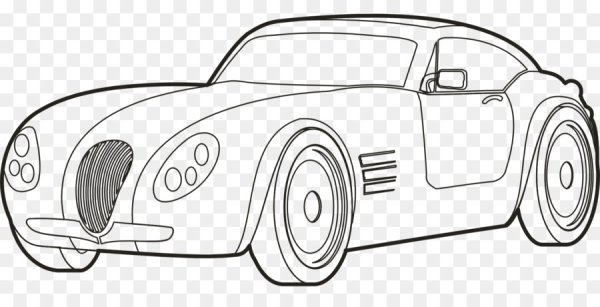 Машина черно белая