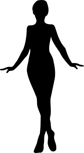 Очертания тела женщины