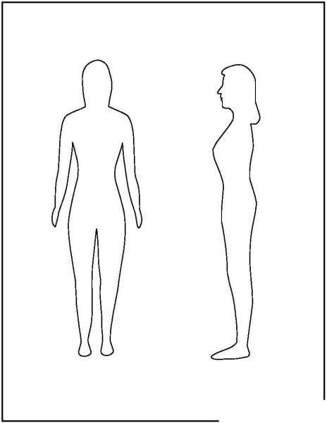 Контур тела человека