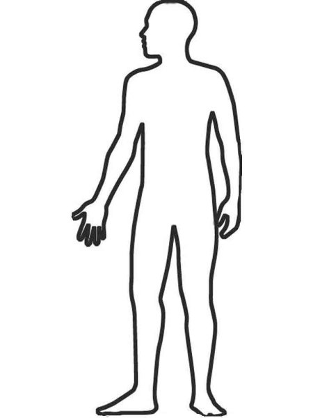Трафарет фигуры человека