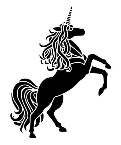 Силуэт единорога