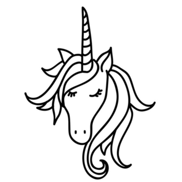 Голова единорога раскраска
