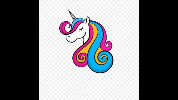 Трафарет Единорожка в цвете