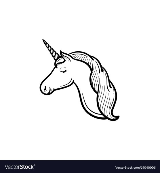 Контурные тату Единорог