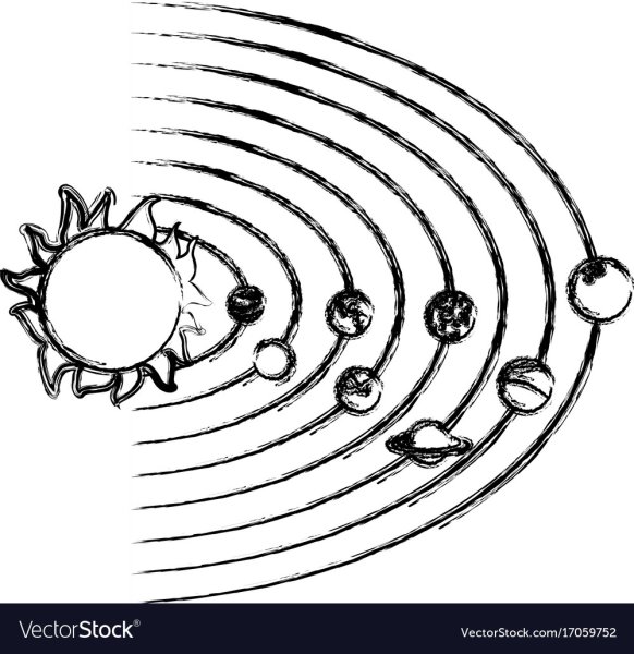 Модель солнечной системы для раскрашивания