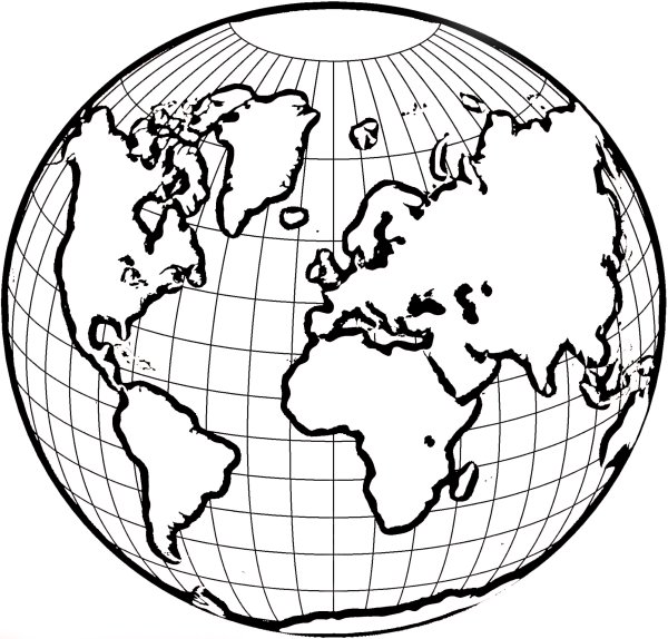 Контурное изображение земли