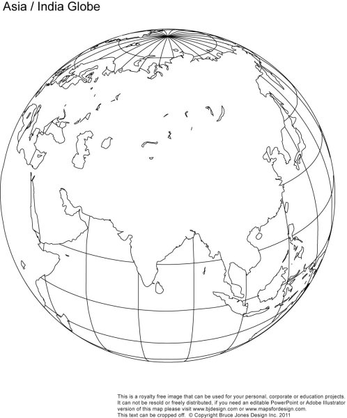 Земной шар для раскрашивания