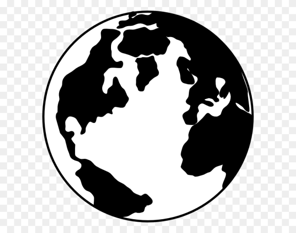 Планета земля в черно белом цвете