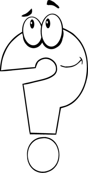 Вопросительный знак белый