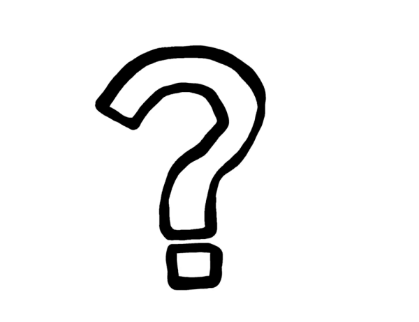 Знак вопроса на белом фоне