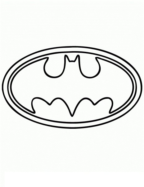 Раскраска Бэтмен знак