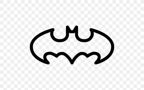 Знак Бэтмена контур