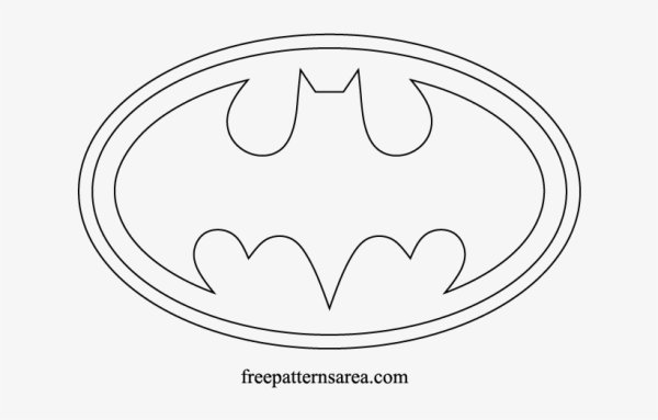 Символ Бэтмена трафарет