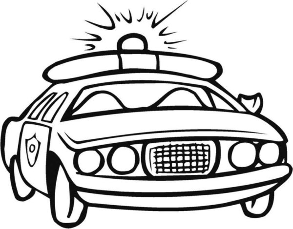 Раскраска Полицейская машина