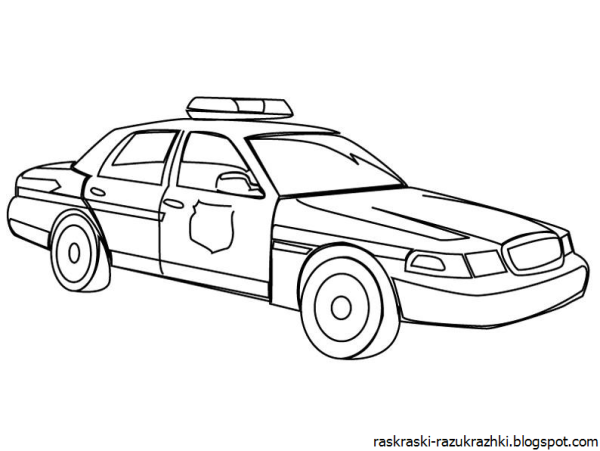 Раскраска Полицейская машина