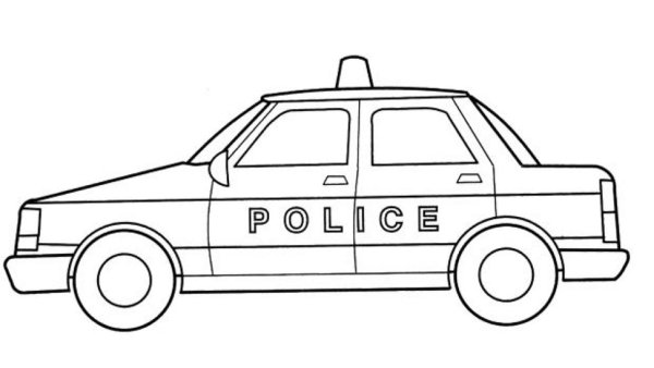 Раскраска Полицейская машина