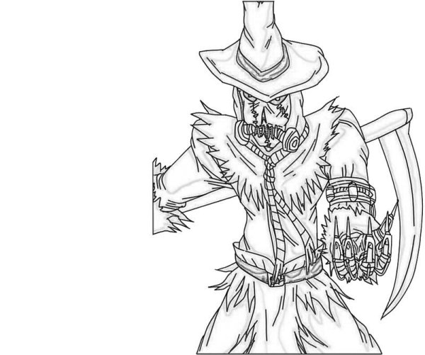 Пугало раскраска для детей