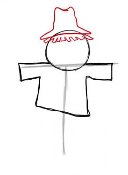 Раскраска пугало огородное для детей