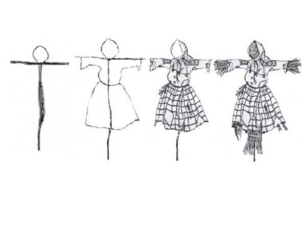 Пугало раскраска