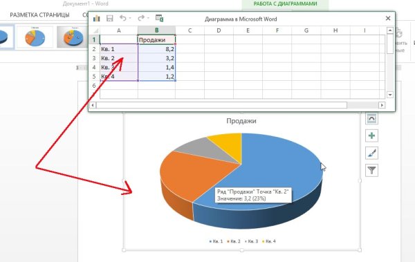 Как построить диаграмму в Ворде
