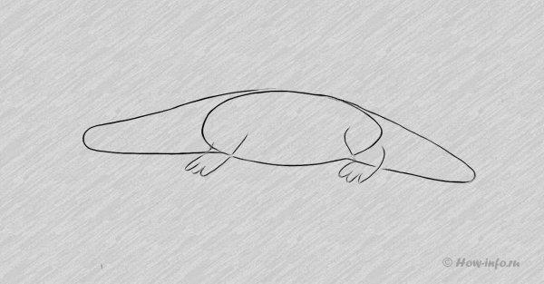 Крокодил Гена нарисовать поэтапно