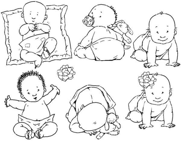 Новорожденный ребенок раскраска
