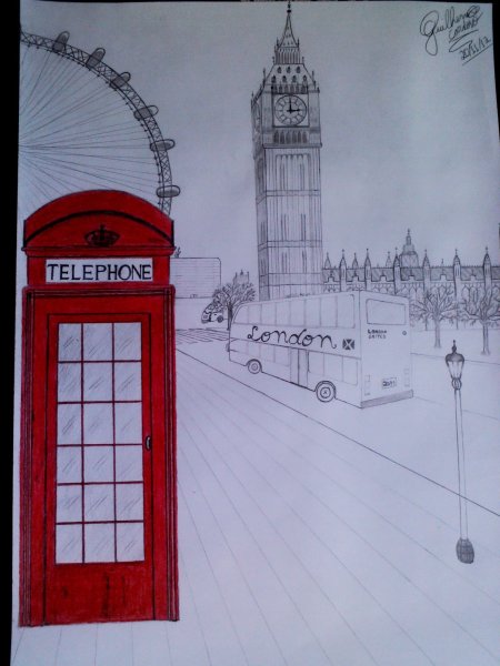 Лондон карандашом