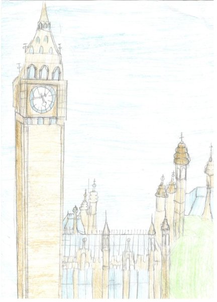 Англия карандашом