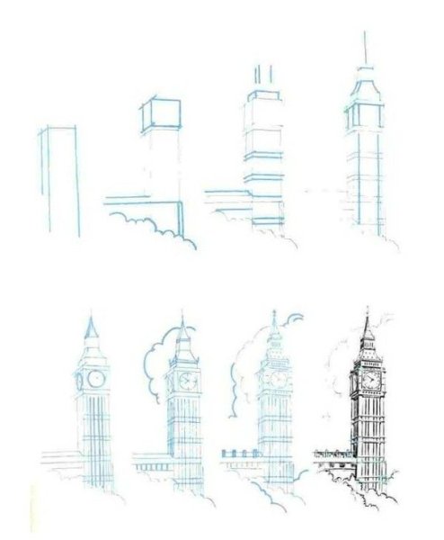 Биг Бен поэтапно