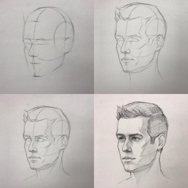 Этапы рисования портрета