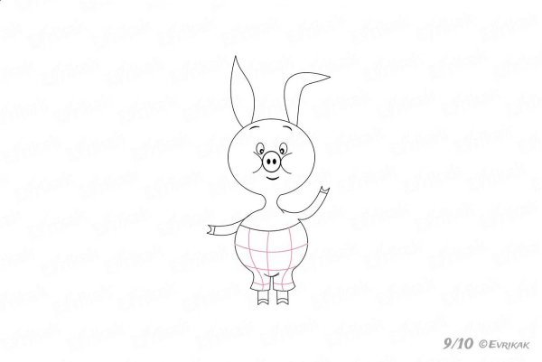 Рисование пошагово Пятачок