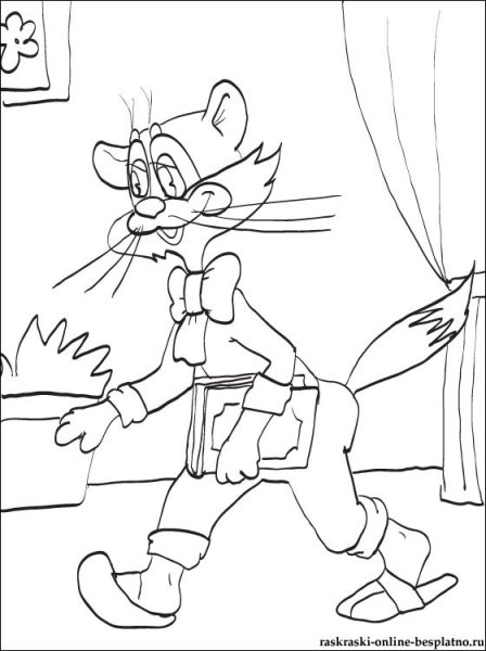 Рисунок кота Леопольда карандашом