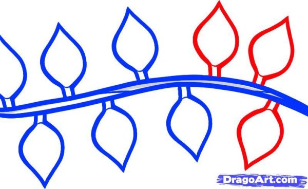 Гирлянда срисовать легко