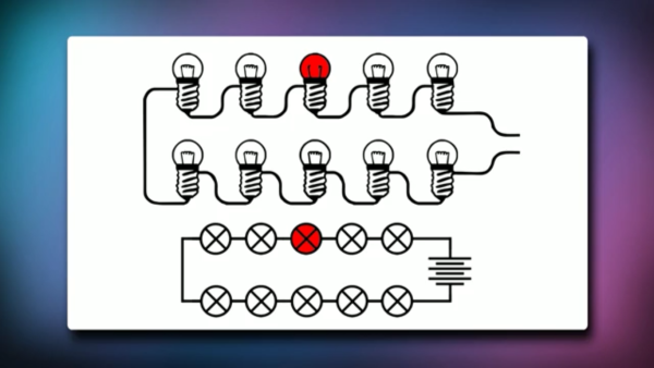 Последовательное подключение гирлянд схема подключения