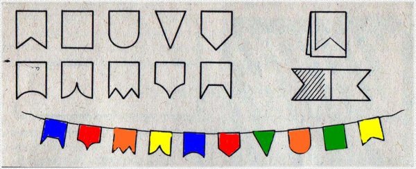 Аппликация флажки