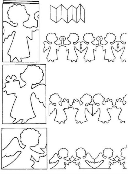 Гирлянды из бумаги трафареты для вырезания