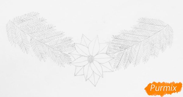 Гирлянда простым карандашом