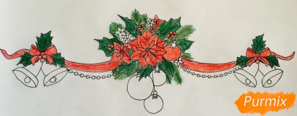 Гирлянда карандашом