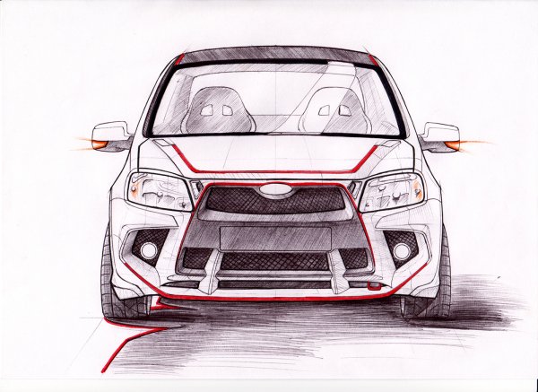 Лада Гранта рисунок спереди