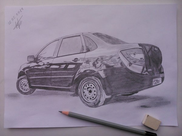 Гранта карандашом