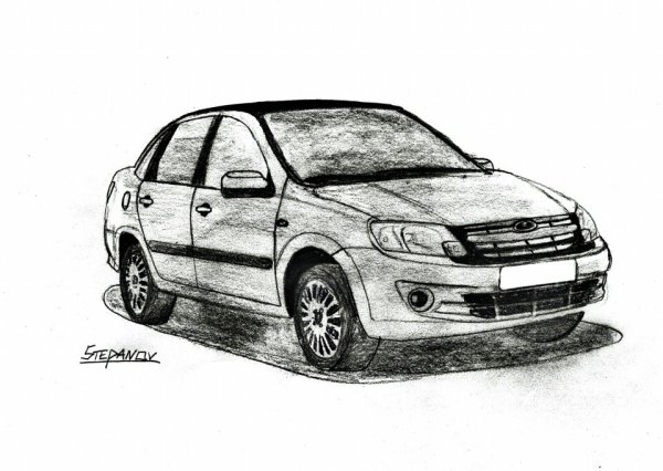 Лада Гранта нарисовать
