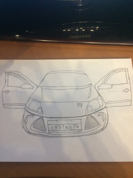 Лада Гранта рисунок спереди